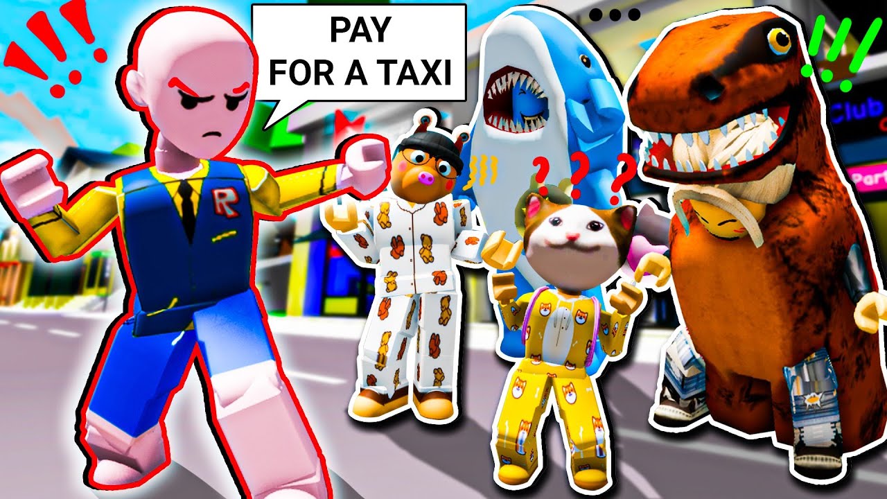 ROBLOX Brookhaven RP🏡 - Funny Moments // Taxi With The Zoo