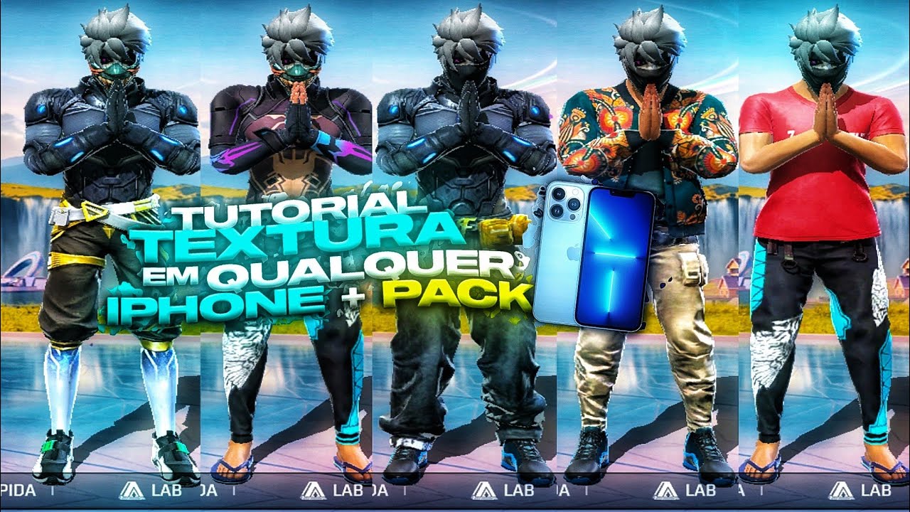 COMO COLOCAR TEXTURA EM QUALQUER IPHONE + PACK de TEXTURA INSTAPLAYER/4X4/FREESTYLE V1 - FARIAS FF