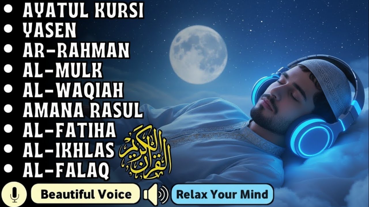 Quran Recitation in A Peaceful Voice I Alfatiha, Ayatul Kursi, Yasin ,Arrahman ,AlWaqiah
