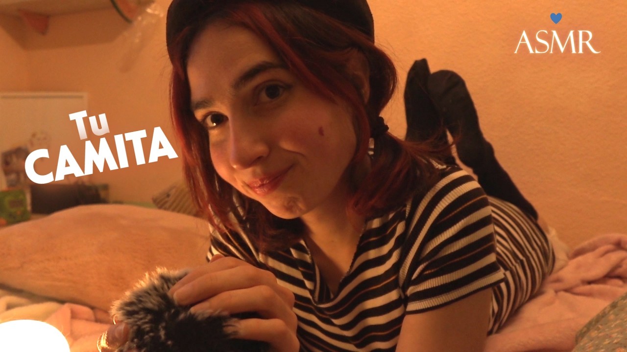 ASMR en TU CAMITA Te HABLO SUAVE y CERQUITA