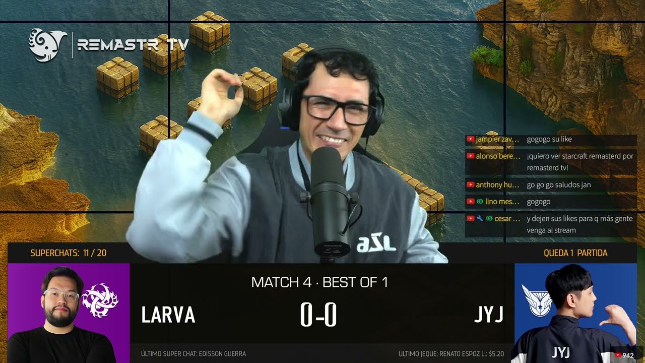 STARCRAFT COREANO GOSU 🇰🇷 LARVA vs JyJ 🇰🇷 | M4·BO1