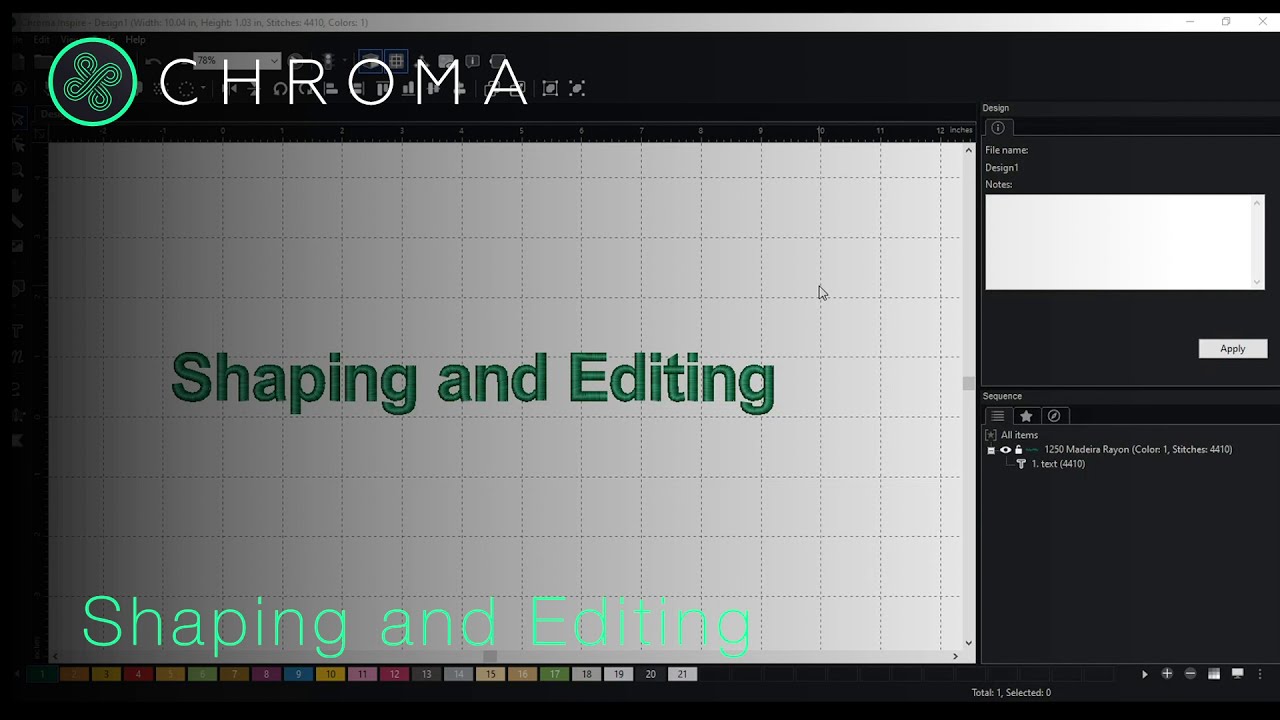 Chroma LIVE WEBINAR Shaping and Editing Stitch Types | Chroma Digitizing Software