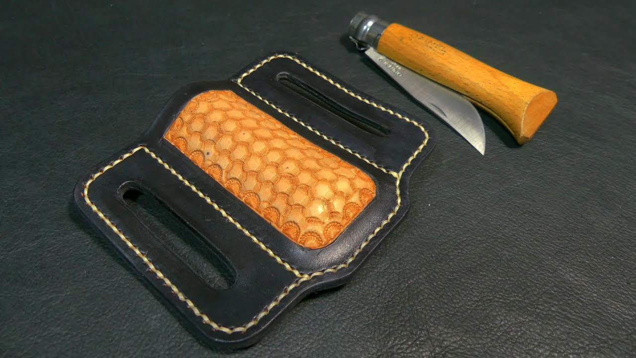 📌FUNDA PARA NAVAJA  (cuero repujado)🗡️
