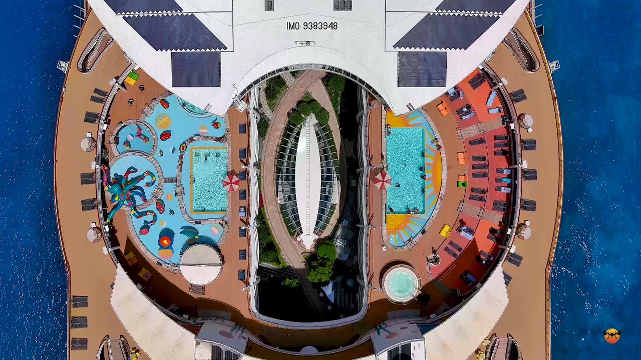 Royal Caribbean Allure of the Seas Aerial Top View