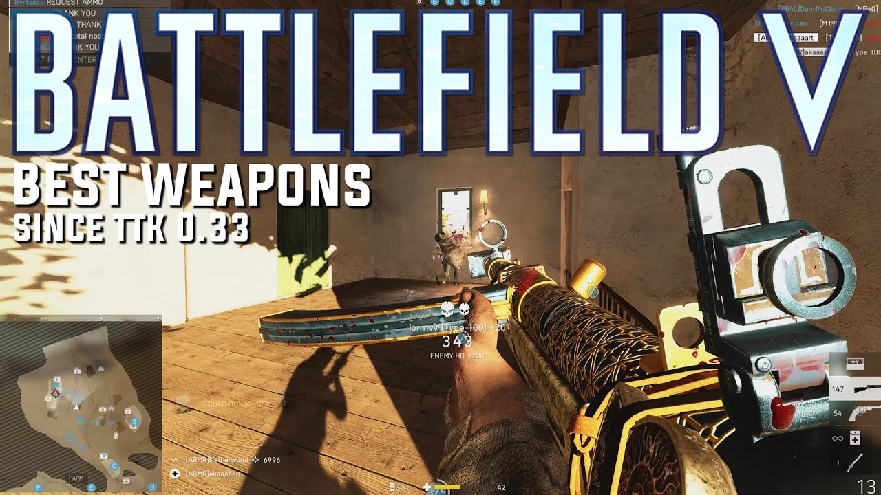The best weapons for each class since TTK 0.33 - Battlefield 5