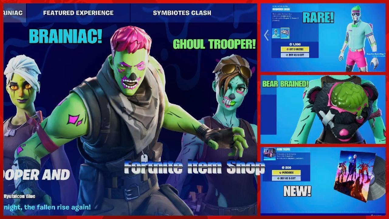 Fortnite Item Shop HD ⛏🛒[ GHOUL TROOPER AND BRAINIAC❗️ ⭐️NEW CUBE THEME MUSIC❗️]|Ryufalcon Blue