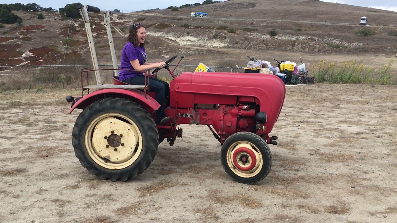 Driving a Porsche Junior Tractor