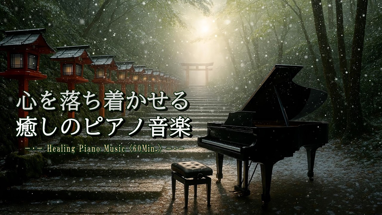 【癒しのピアノ／ヒーリング音楽】静かに心を鎮めるピアノの音楽【1時間：ストレス解消／自律神経／リラックス】【Healing Piano Music】