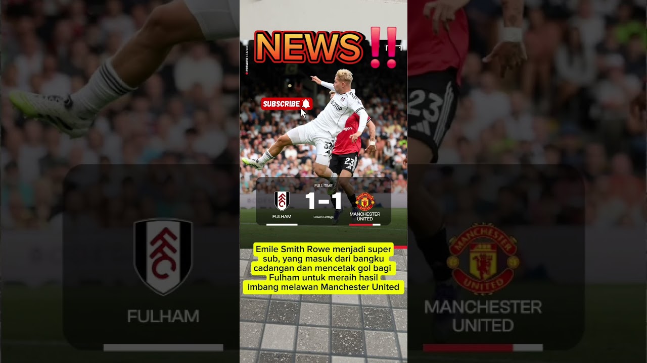 Hasil alhir Fullham dan MU 