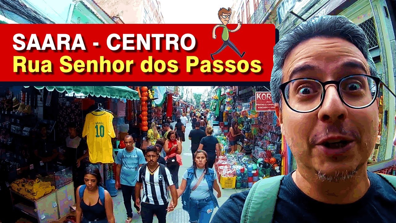 Andando Comigo no SAARA Rua Senhor Passos no centro do Rio até o Campo de Santana