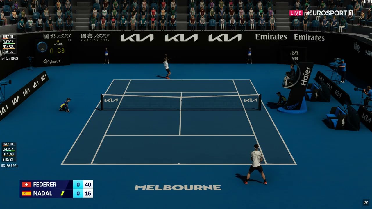Roger Federer vs Rafael Nadal Australian Open 2017 I Tennis Elbow 4 Simulation