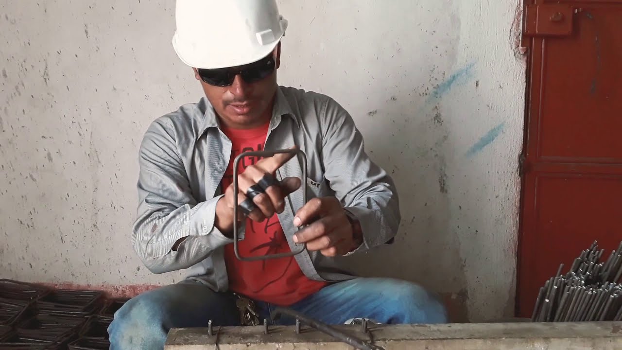 Como hacer un estribo para columna de 10x15 cm.