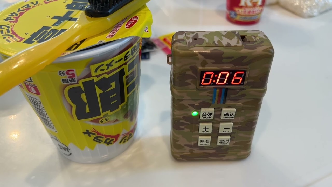 Timer bomb and an instant noodle. Life in Japan