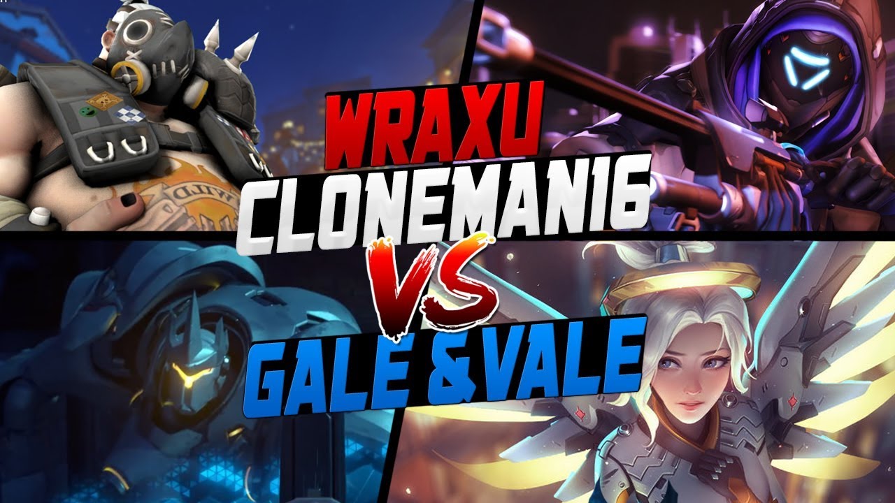 WRAXU ROADHOG & CLONEMAN16 REIN VS GALE ANA & VALE MERCY! [ OVERWATCH SEASON 7 TOP  500 ]