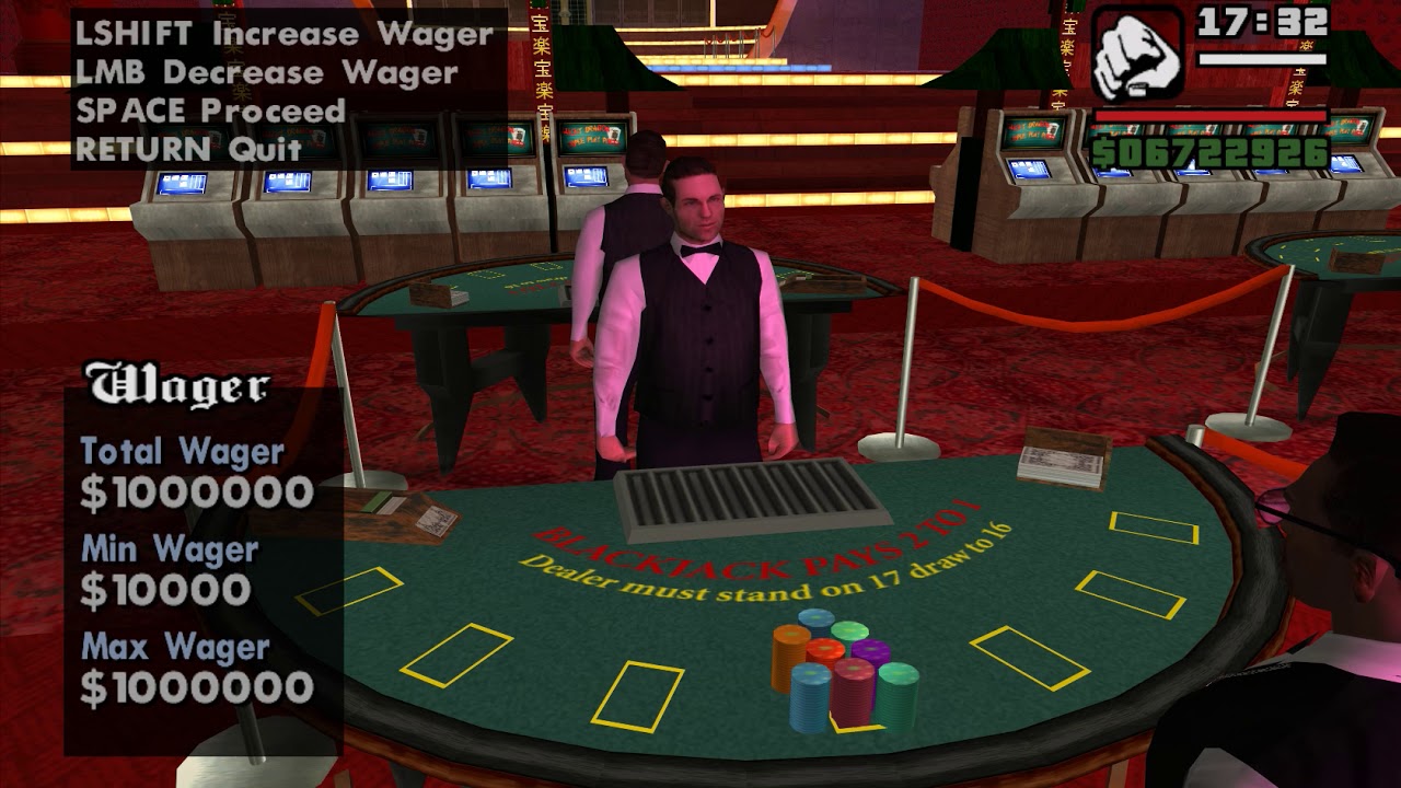 GTA San Andreas - Winning at Blackjack 10mil - highroller