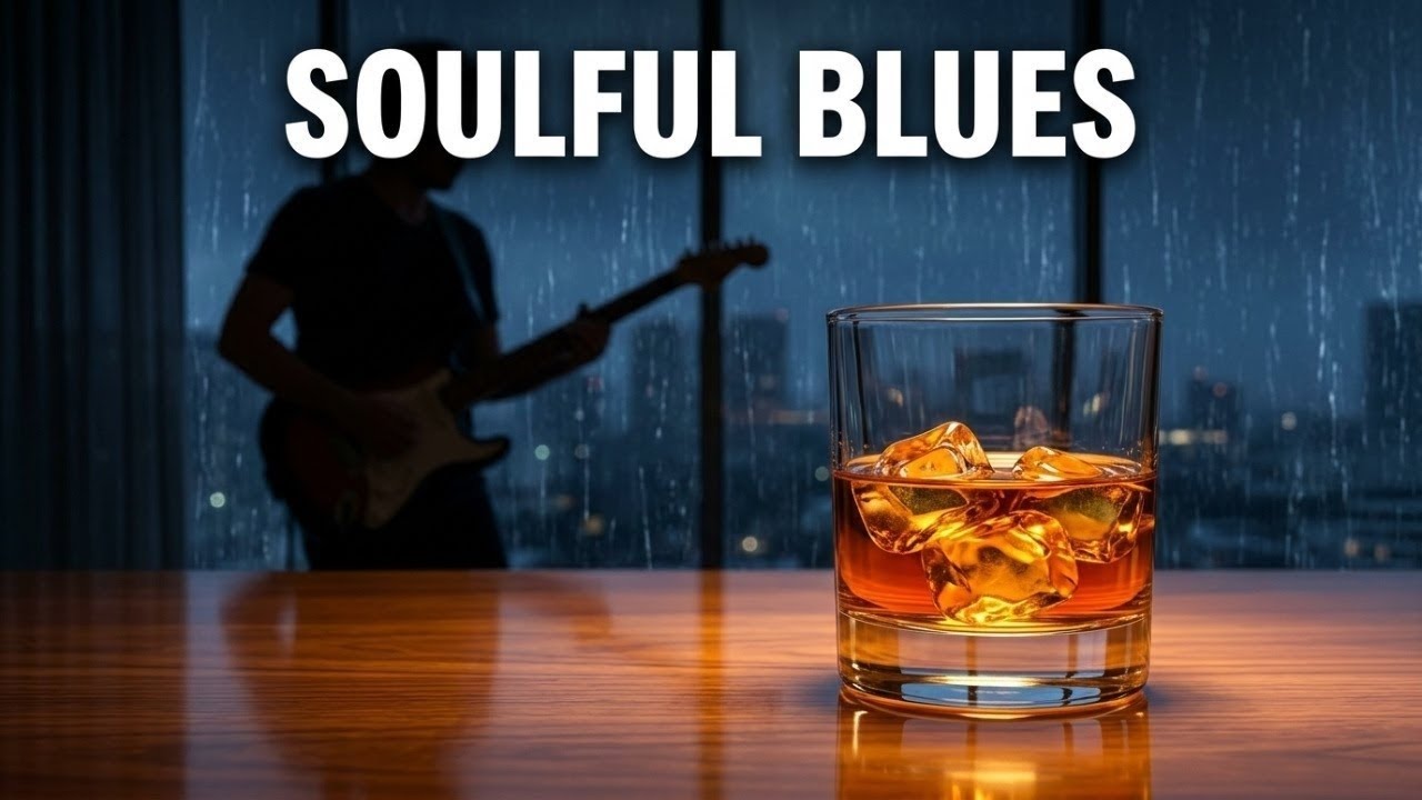 Chicago Whiskey Blues & Heavy Rain - 1 Hour of Soulful Instrumental Blues for a Rainy Night