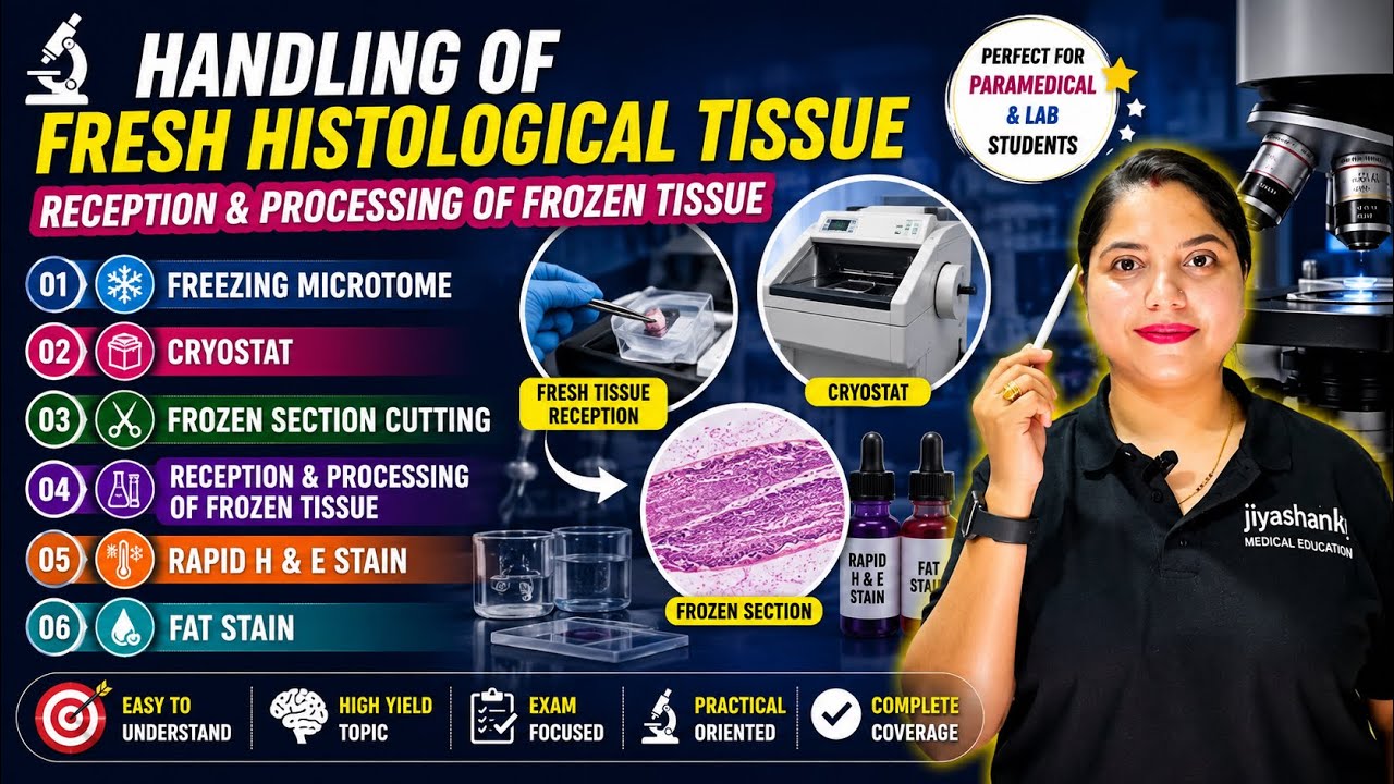 HANDLING OF FRESH HISTOLOGICAL TISSUES (Frozen Section) in Hindi | Part -1