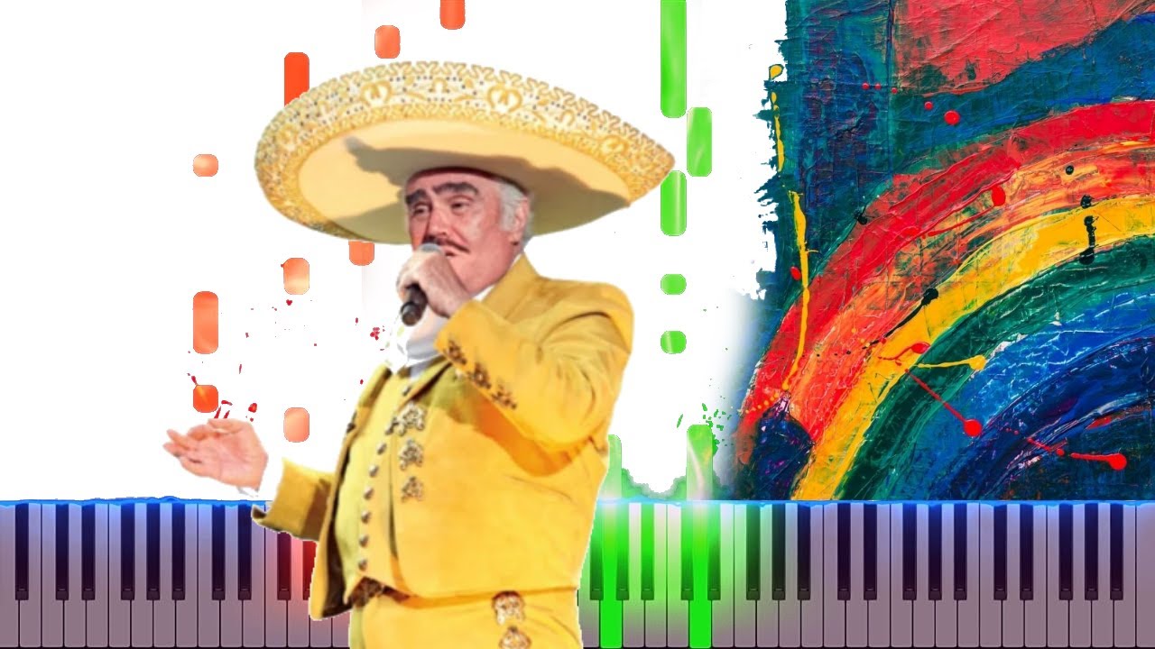 ACÁ ENTRE NOS  Vicente Fernández Piano Cover Midi tutorial Sheet app  Karaoke
