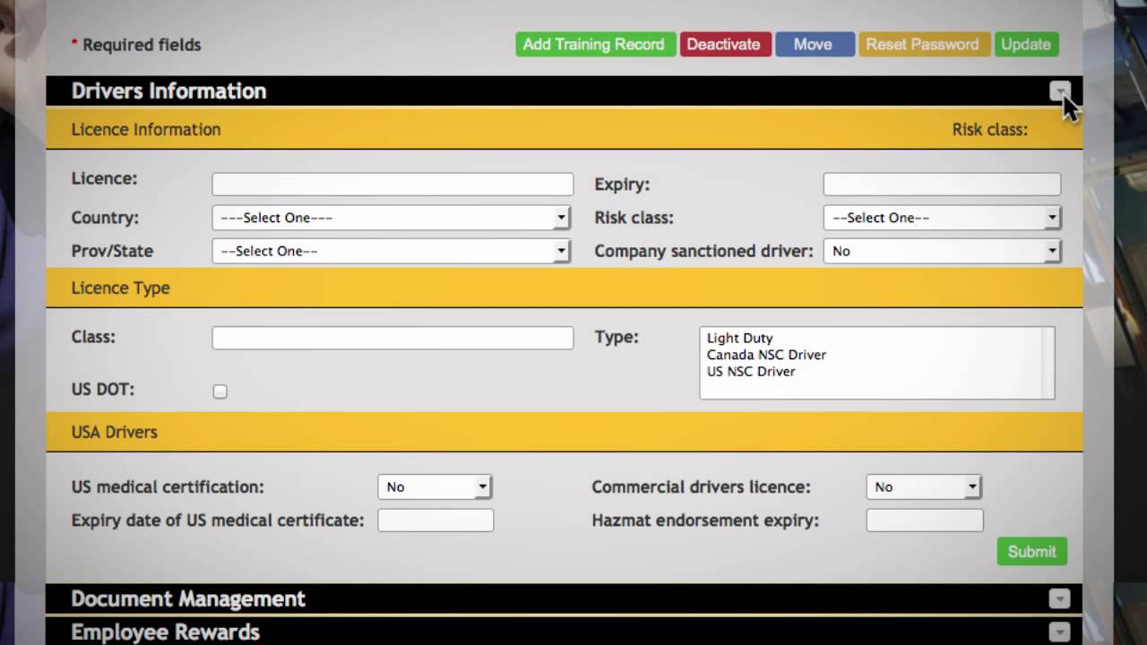 Drivers Information Management System