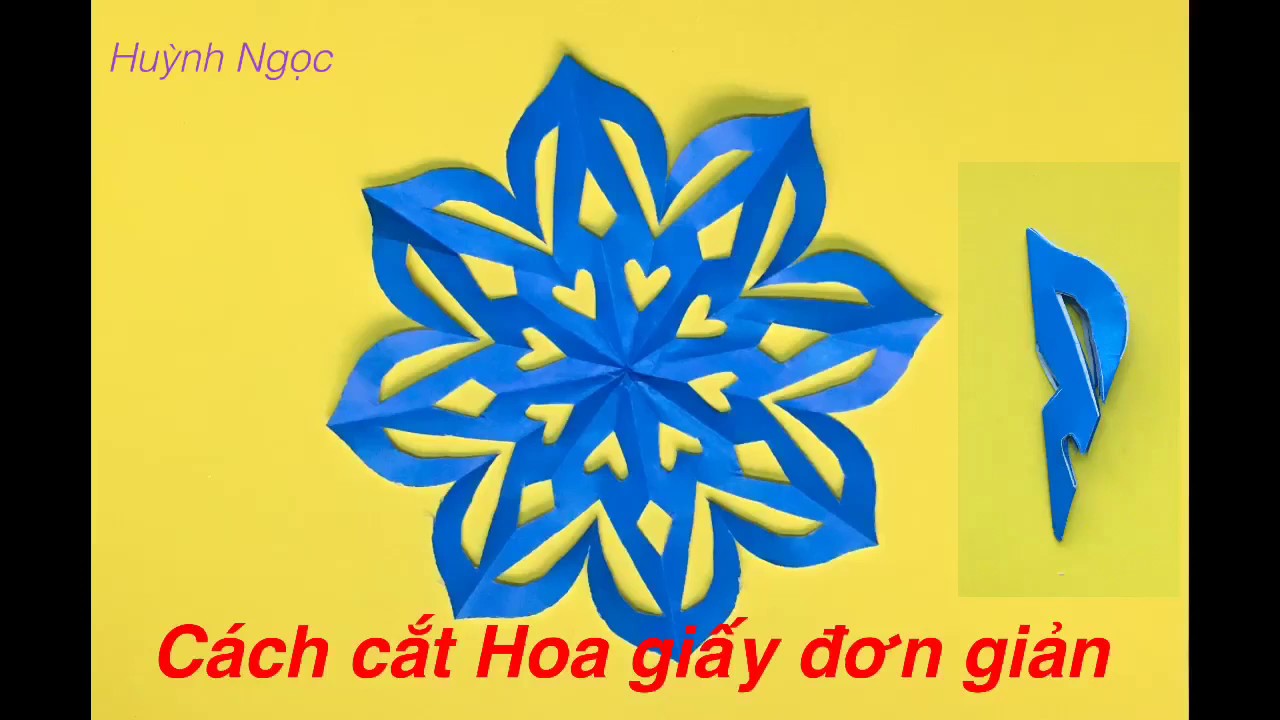 Cắt hoa giấy đơn giản | FLORES DE PAPEL | Paper flower | Huỳnh Ngọc ART