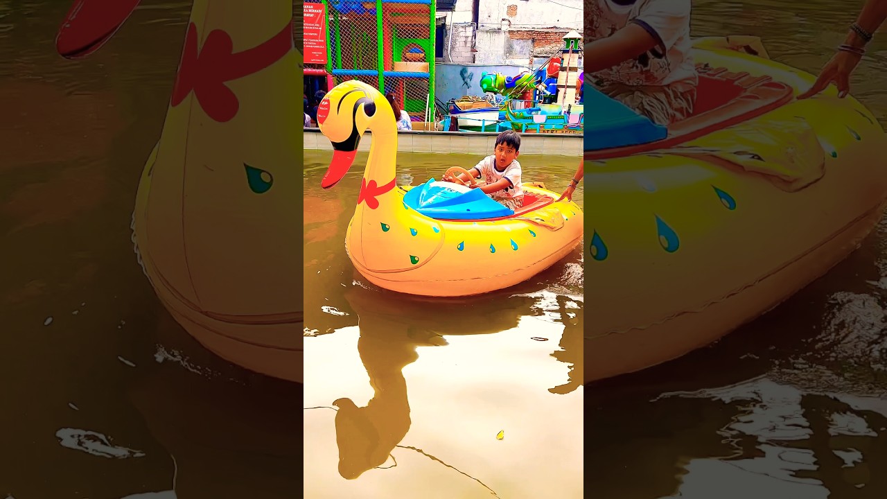 Aku punya bebek yang bisa berenang di kolam ikan.