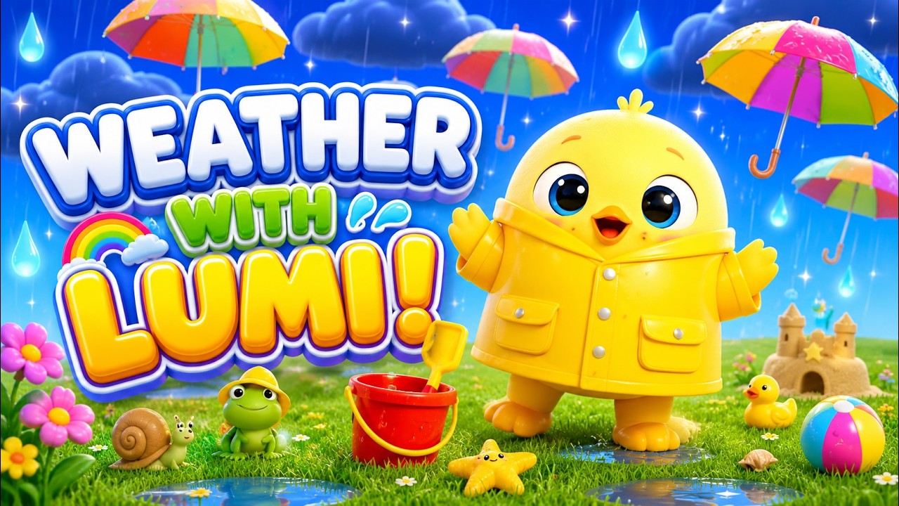 Weather with Lumi 🌈 | Sunny, Rainy & Rainbow Song for Kids