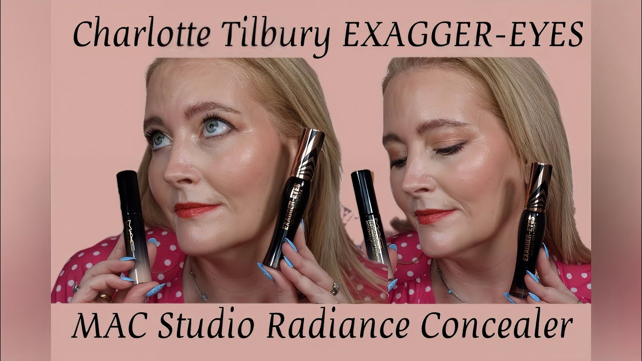 Charlotte Tilbury Exagger-eyes Mascara, MAC Studio Radiance Concealer, Kosas Blush is life. Merit…