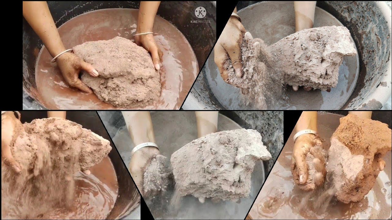 New video |ASMR|  Super Soft dusty red sand cement water 💦crumbling |sleepaid| |satisfying video|