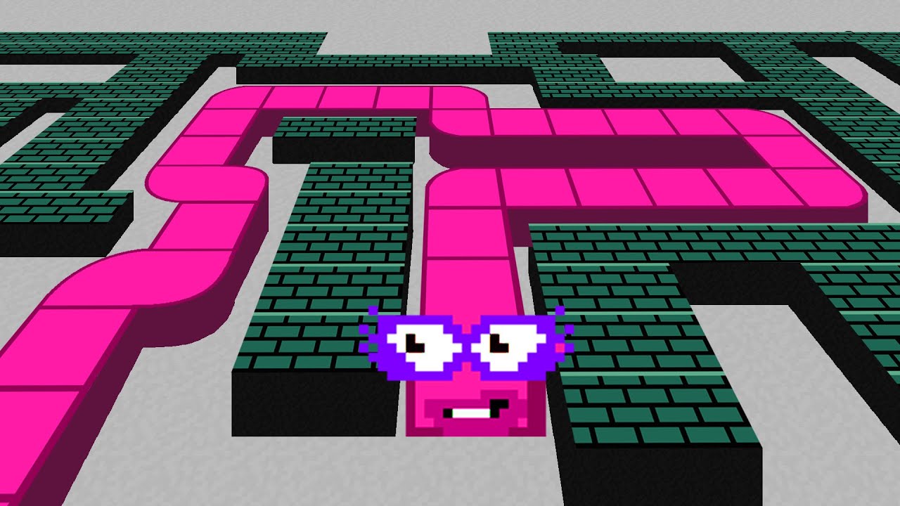 Number Snake Definitive Phases 8 in Mario Maze Level Up | Game Animation