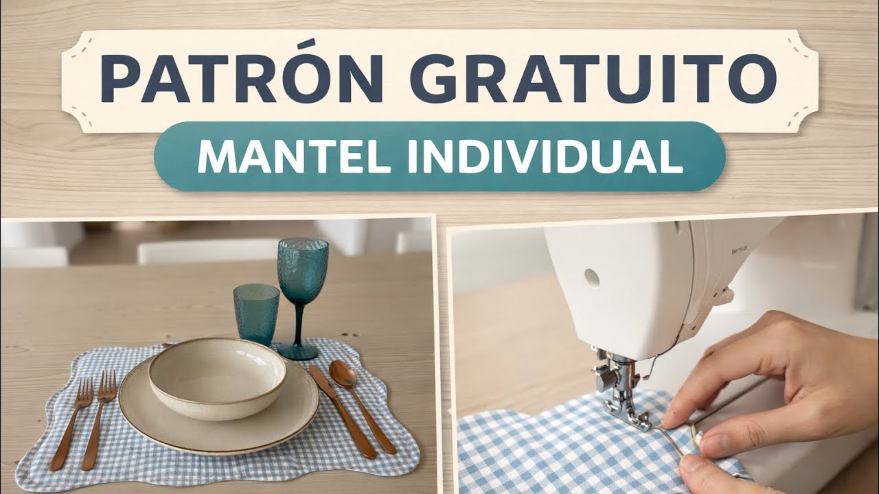 Mantel individual moderno paso a paso | Patrón gratuito descargable