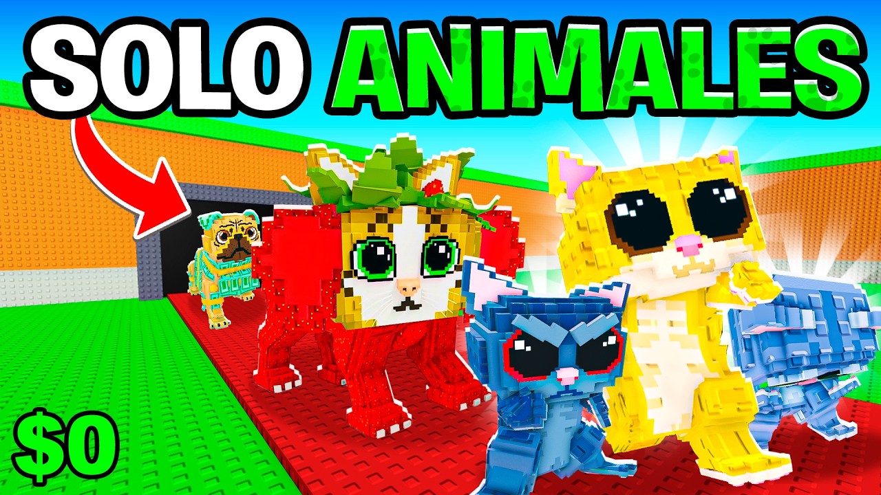 DE $0 a $100T SOLO con BRAINROTS DE ANIMALES