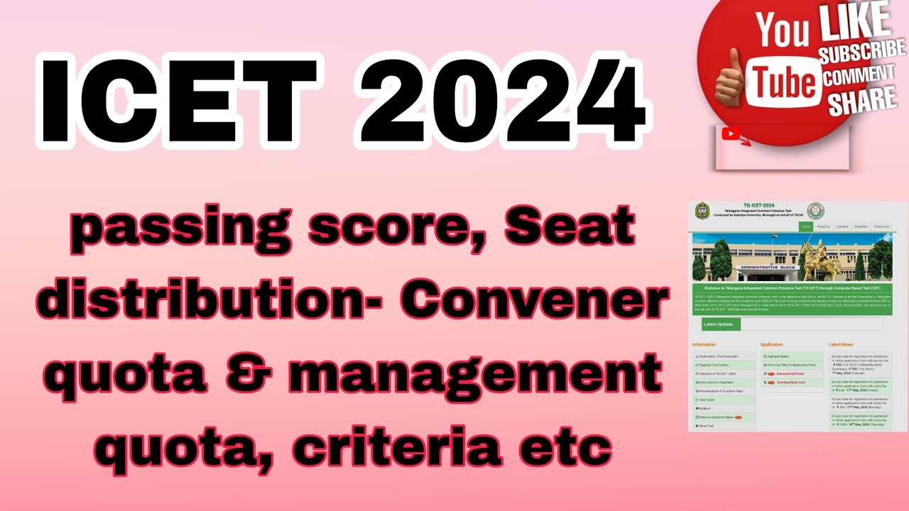 TS ICET 2024 , Convener seat and management seat..#icet