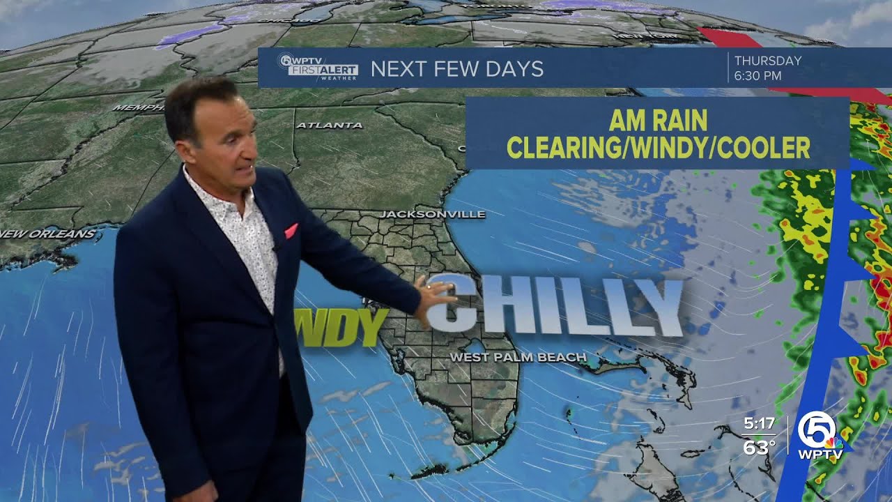 WPTV First Alert Weather Forecast for Morning of Thursday, Jan. 15, 2026