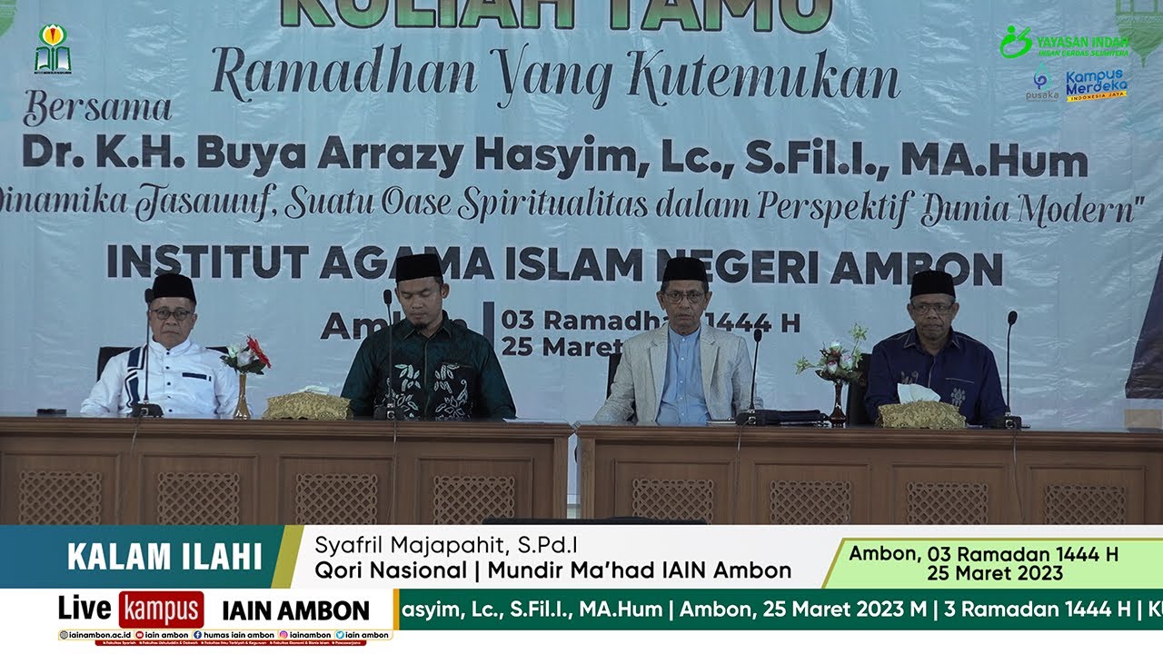 KULIAH TAMU BERSAMA DR. K.H. BUYA ARRAZY HASYIM