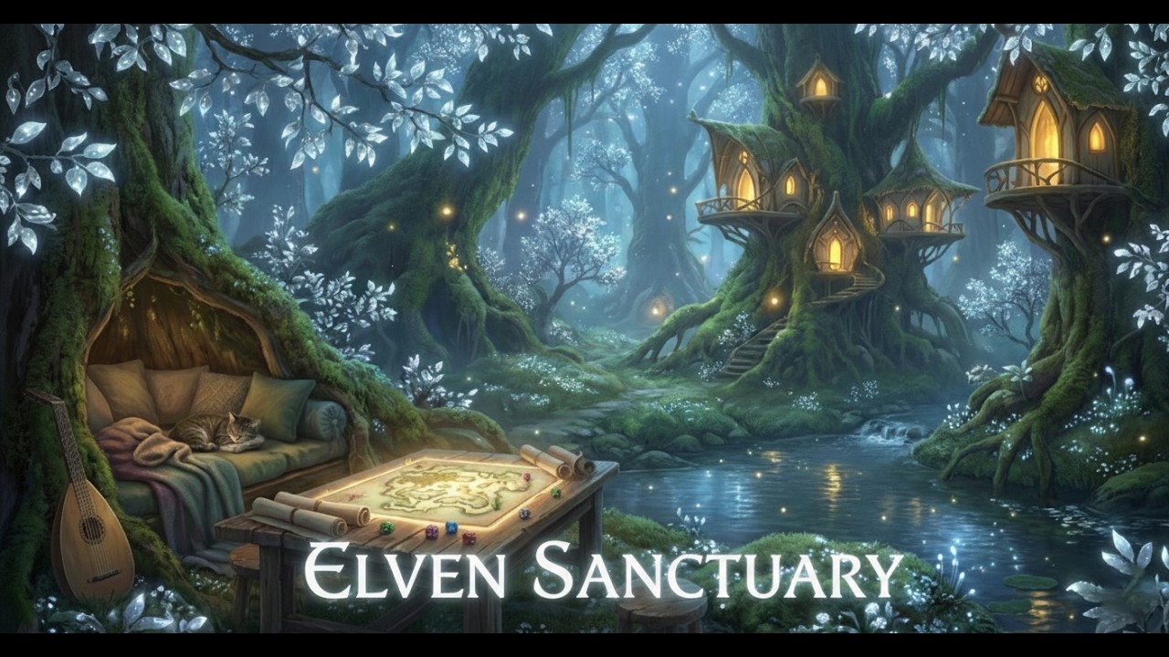 POV: You are resting in a peaceful Elven Forest 🍃 (Fantasy Ambient Music)