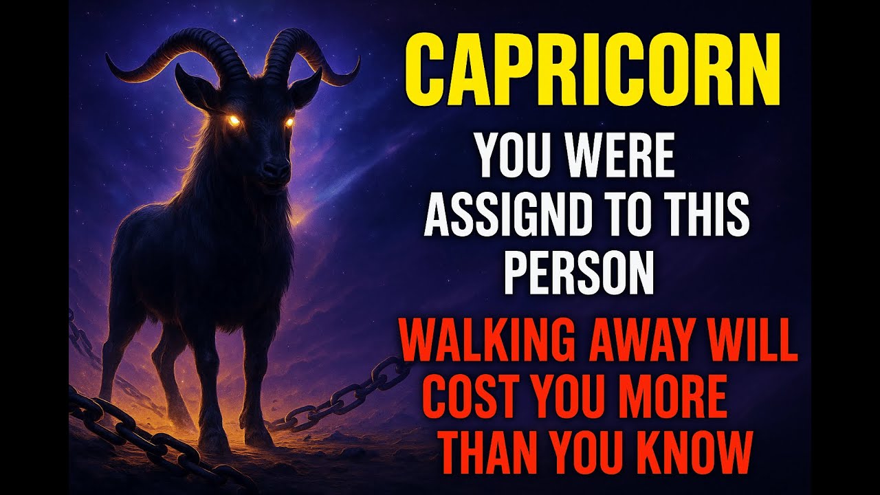 CAPRICORN ♑ YOU WERE ASSIGNED TO THIS PERSON — AND WALKING AWAY WILL COST YOU MORE THAN YOU KNOW