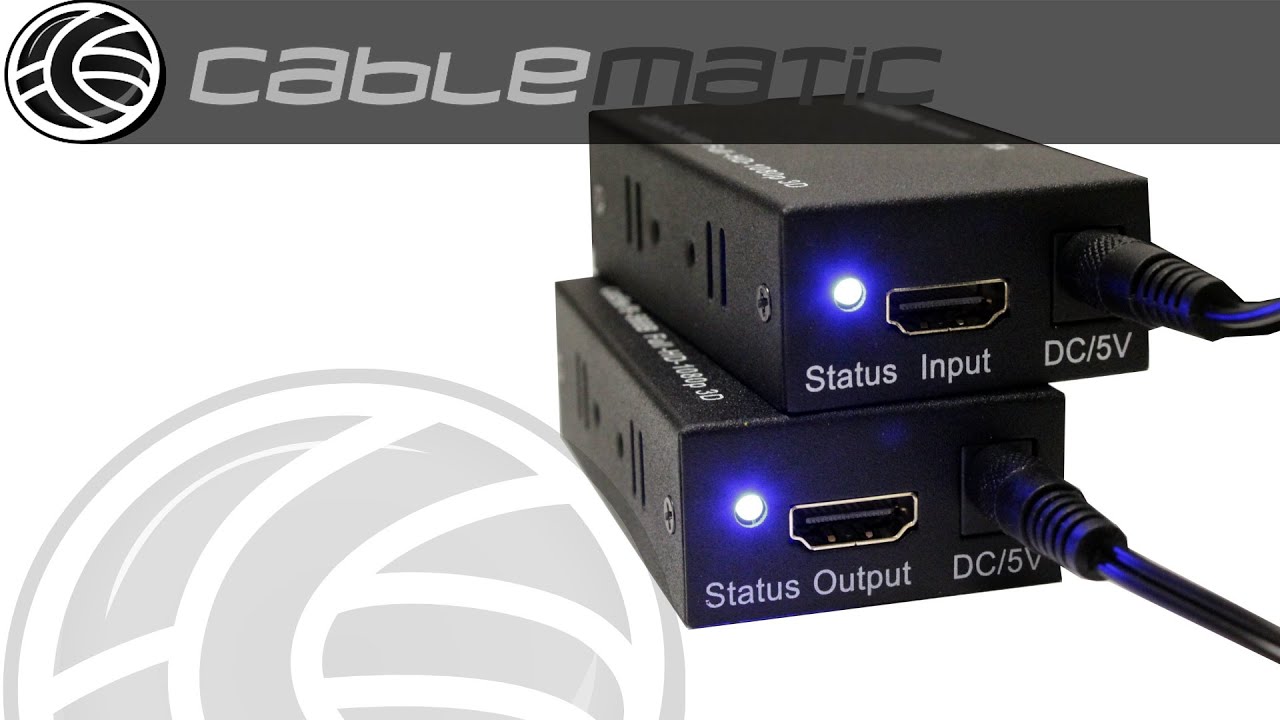 Extensor HDMI por cable UTP hasta 60m a 1080p 1xUTP distribuido por CABLEMATIC ®