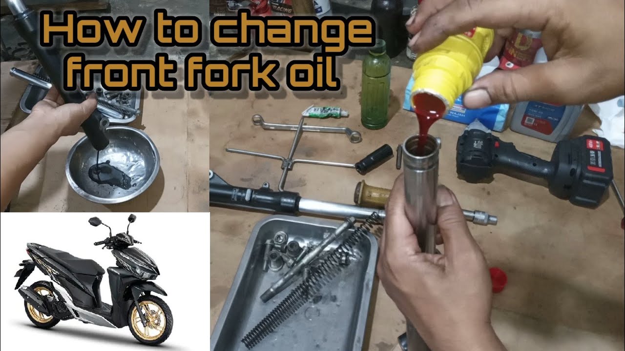 How to change the front shock oil ‼️Honda Click 150i /Ava Click /Honda motorcycle / Vario 150fi‼️