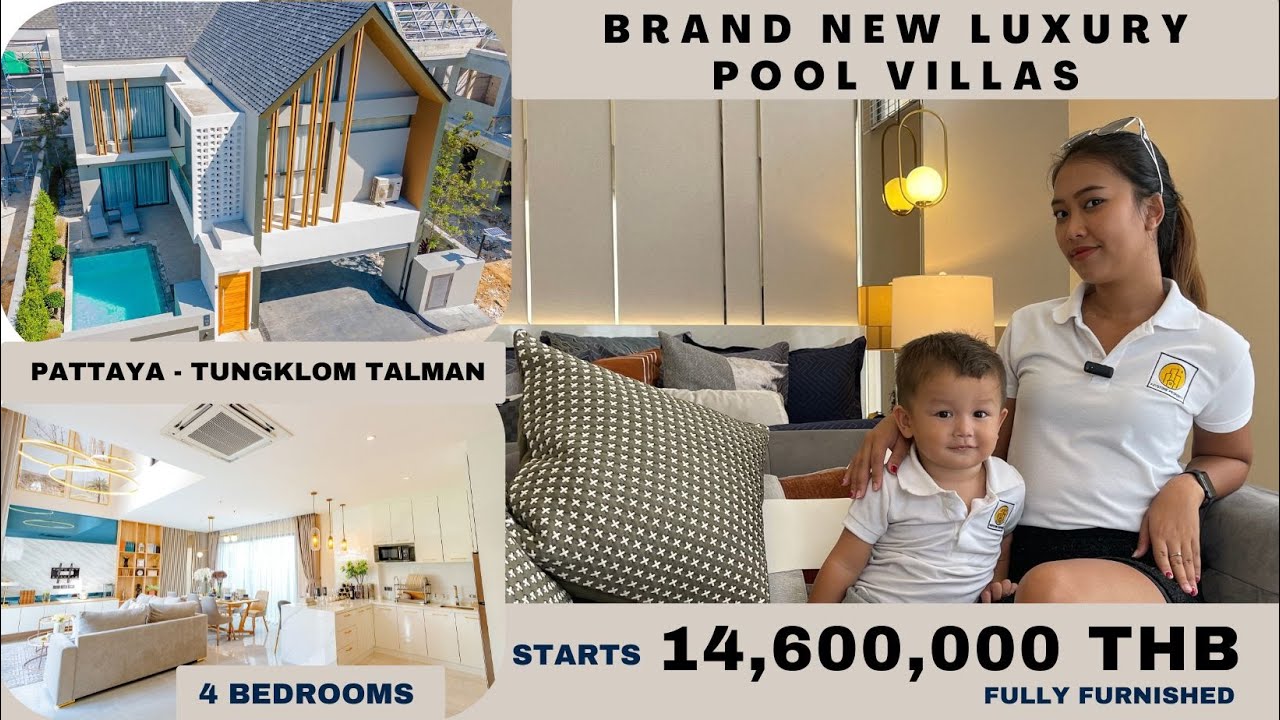 The Infini - Brand new modern Pool Villas for sale - 4 bedrooms - Toongklom Talman area - Pattaya