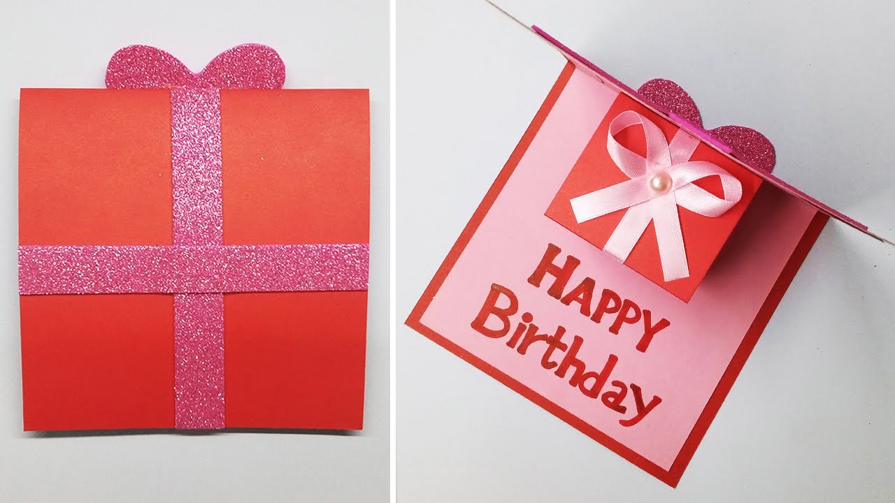 Birthday Gift Box Card Ideas | Birthday Greeting Cards Latest Design Handmade | #266