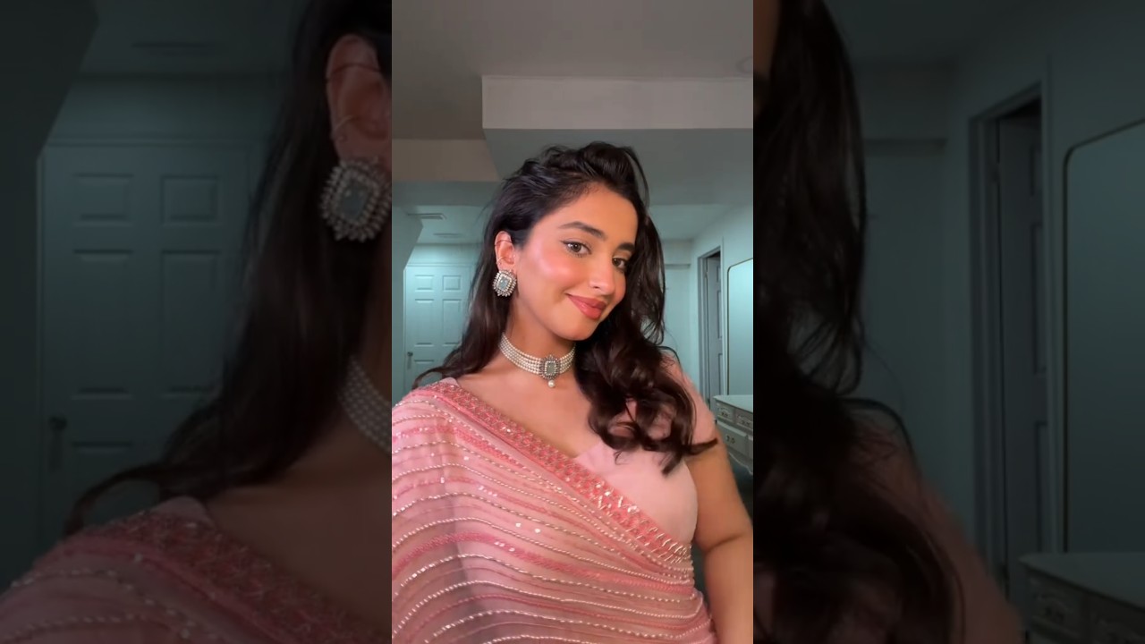 Pink Saree Makeup Look💗🎀 #saree#pakistani#desi#makeup#tutorial#shorts#makeuplook#pink#pinksaree