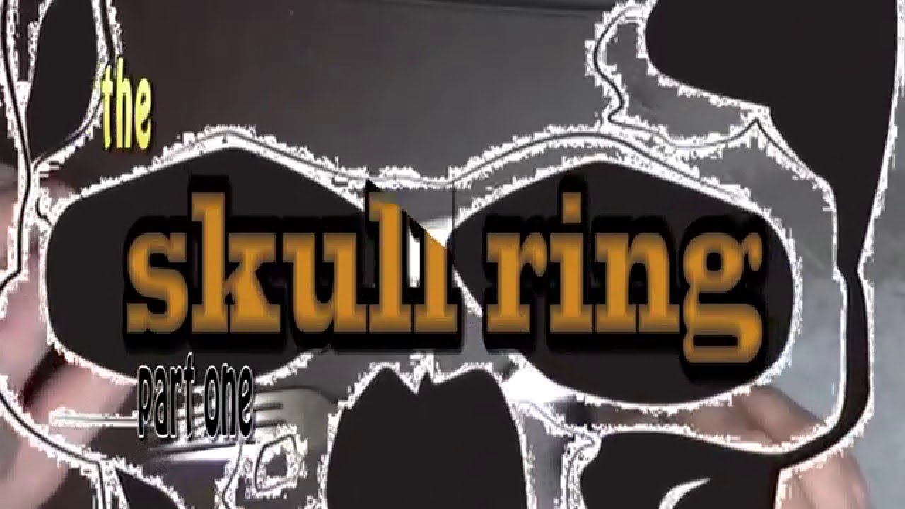 how i made a silver fork into a fork ring good idea ( the skull )p/1