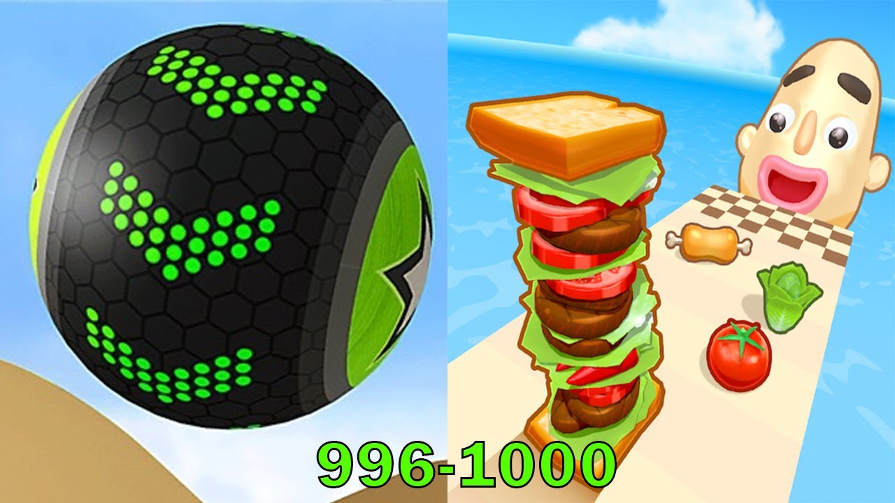 Going Balls VS Sandwich Runner - SpeedRun Gameplay Level 996-1000