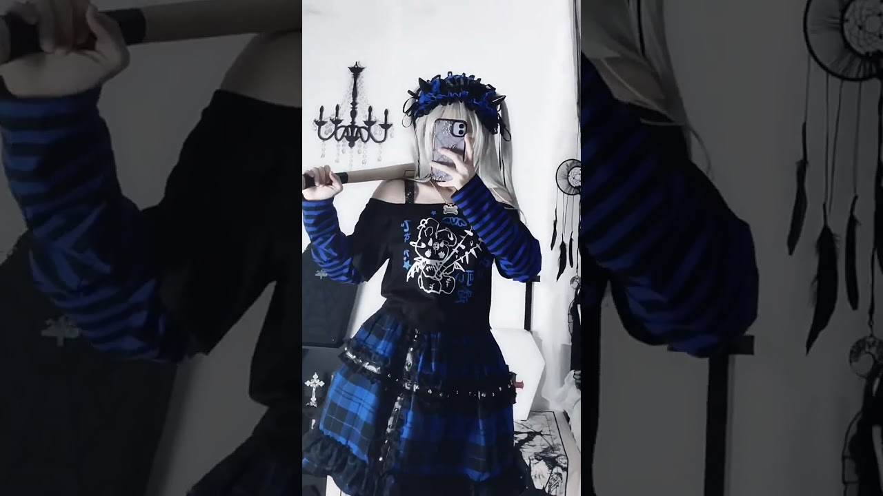 天使と悪魔 サブカル系 ワンピース チェック柄 ロリパン パンク ストラップベルト darkness 病み可愛い ゴシック サブカル系地雷服 コンカフェ アイドル衣装 Y2K バンギャ