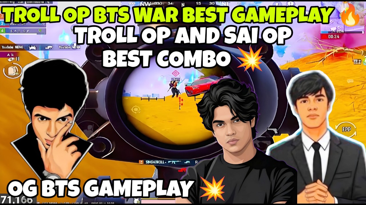 TROLL OP BTS WAR BEST GAMEPLAY 🔥 TROLL OP & SAI OP BEST COMBO GAMEPLAY 💥 | TROLL OP #trollop #madan