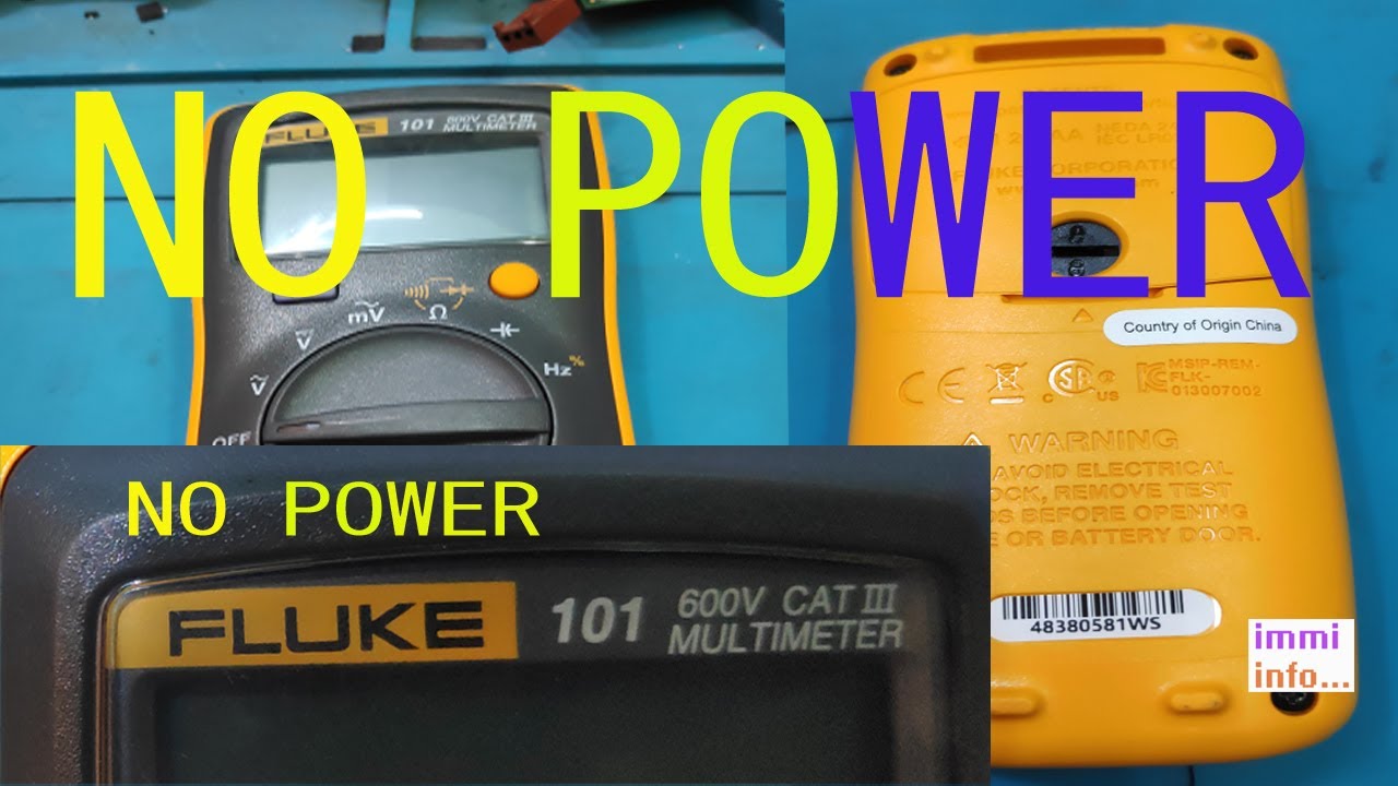 FLUKE 101 MULTIMETER NOT TURNING ON SOLVED | HOW TO REPAIR FLUKE 101 MULTIMETER