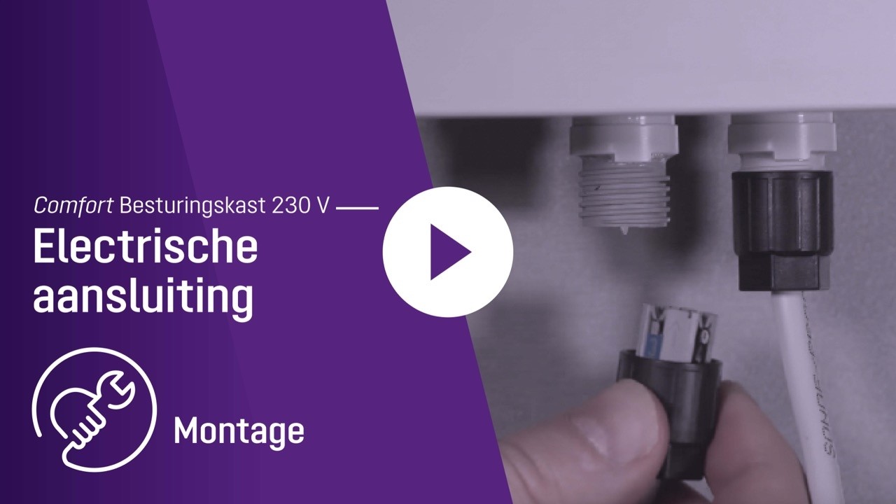 Electrische aansluiting Comfort besturingskast 230V | Montagevideo