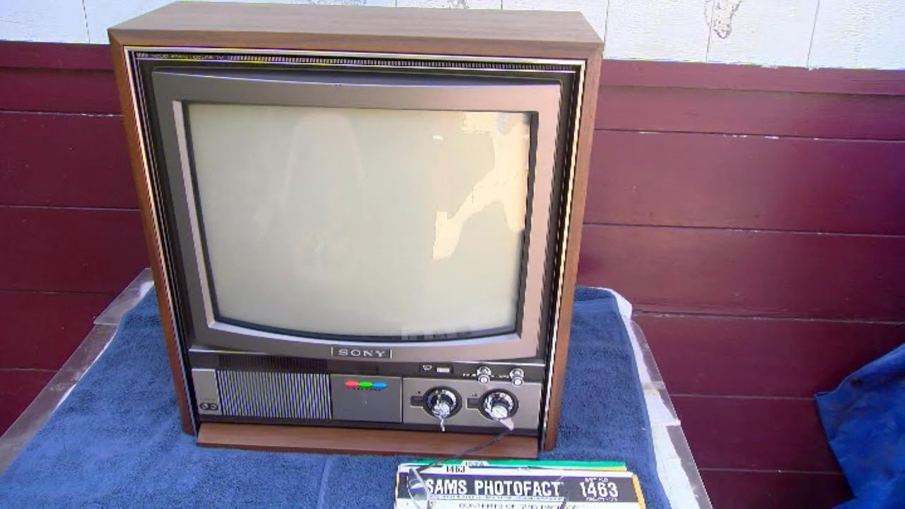 1975 Sony Trinitron KV1722 Pincushion Repair Vintage Color Television Test