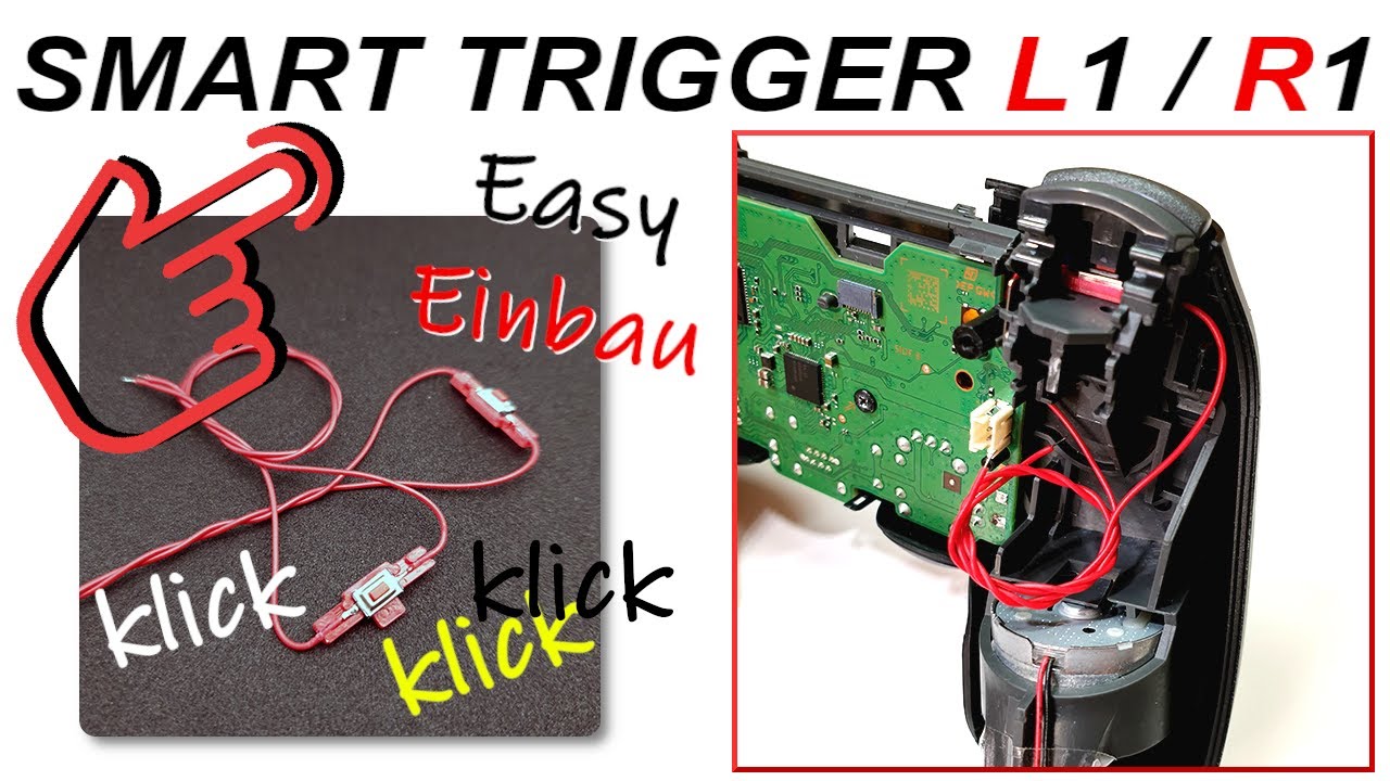 Smart Trigger L1 R1 Einsätze für PS4 V2 Controller | Perfekt und Easy Umbau
