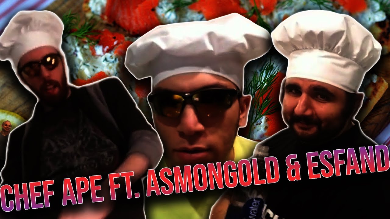 ASMONGOLD EATING FISH FOR THE FIRST TIME - CHEF APE ft. ESFANDTV